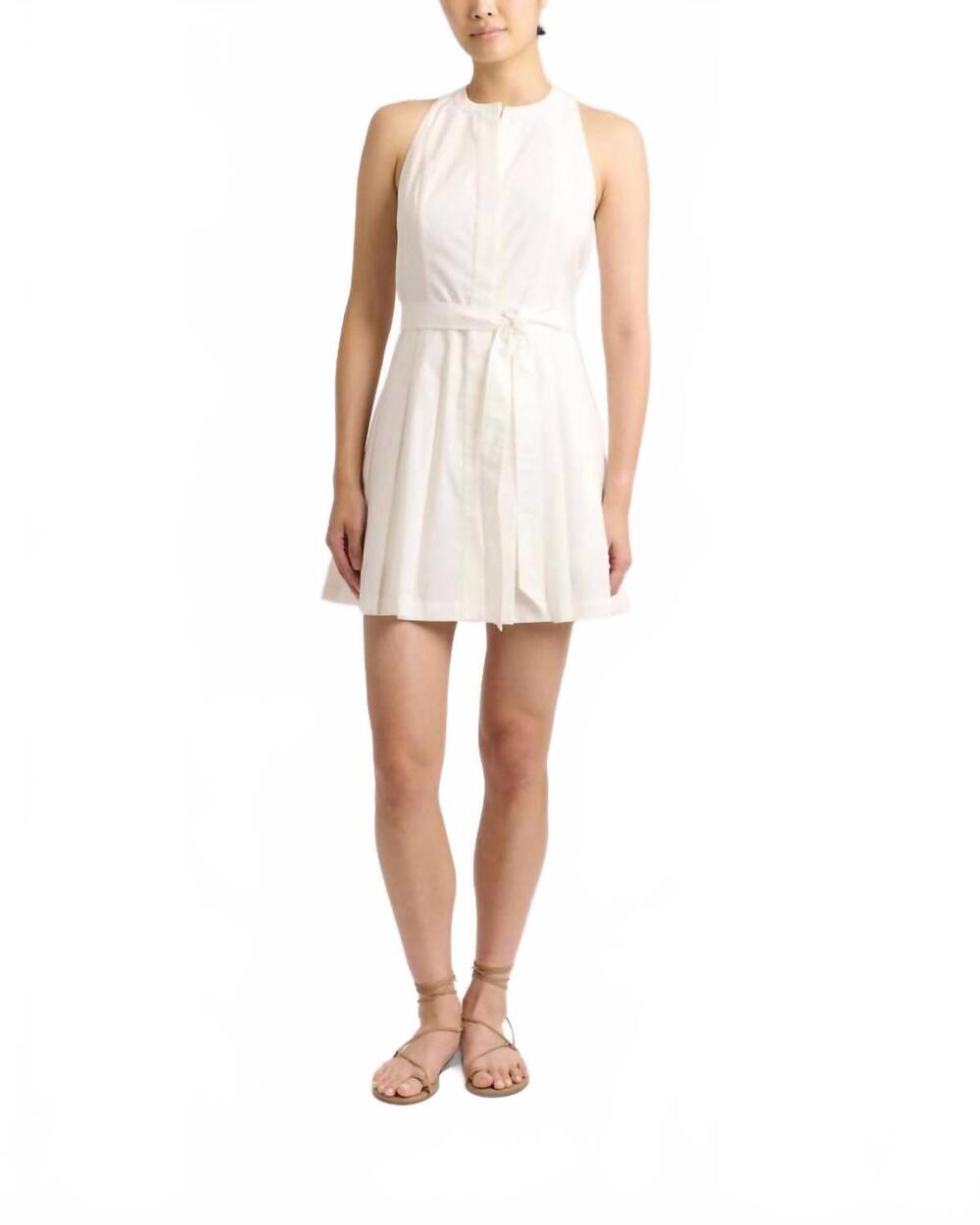 NEW CARTOLINA NANTUCKET hadley pleated romper in bright white
